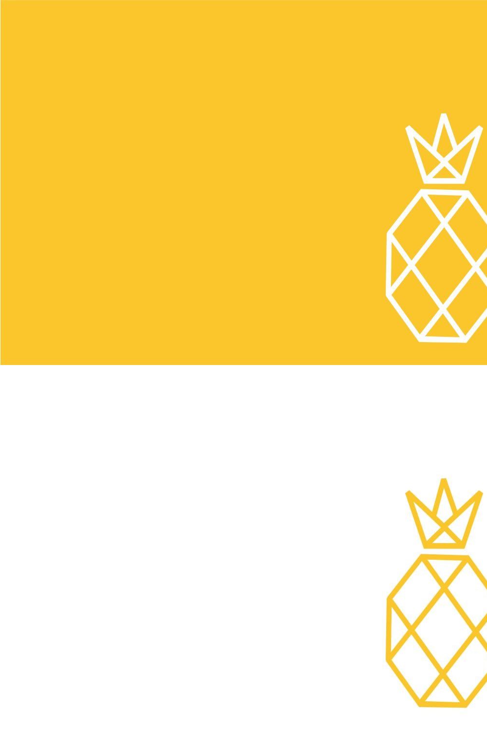 Monoline Pineapple Logo Vector pinterest preview image.