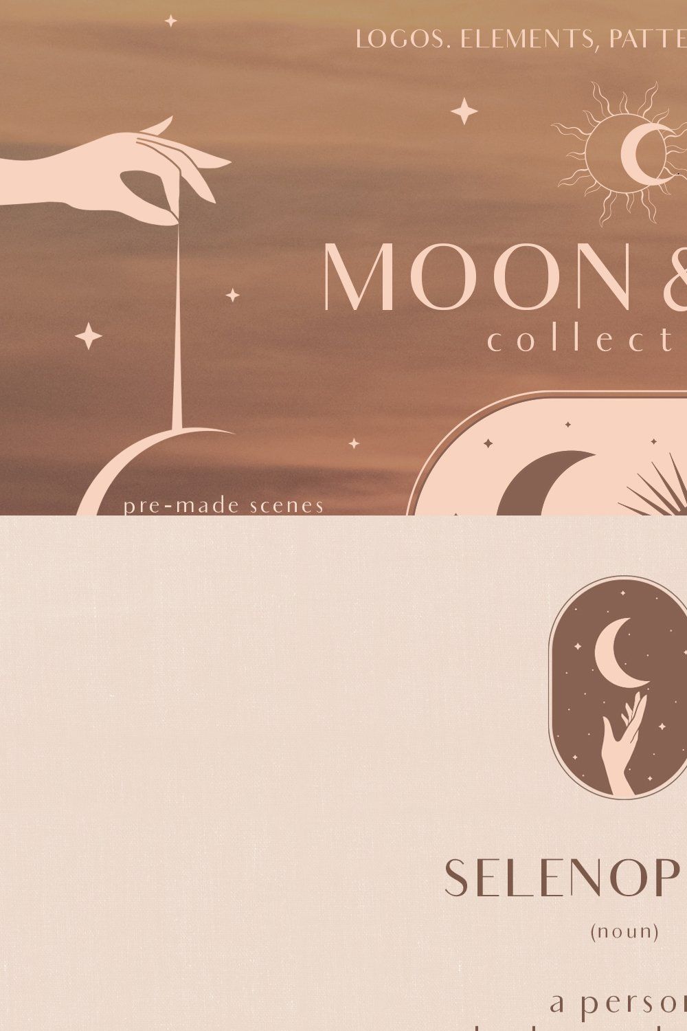 Moon and sun collection pinterest preview image.