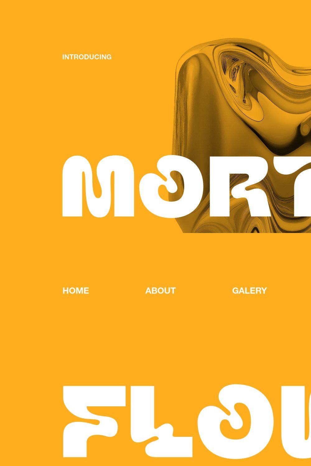 MORTHIX - Liquid Font pinterest preview image.
