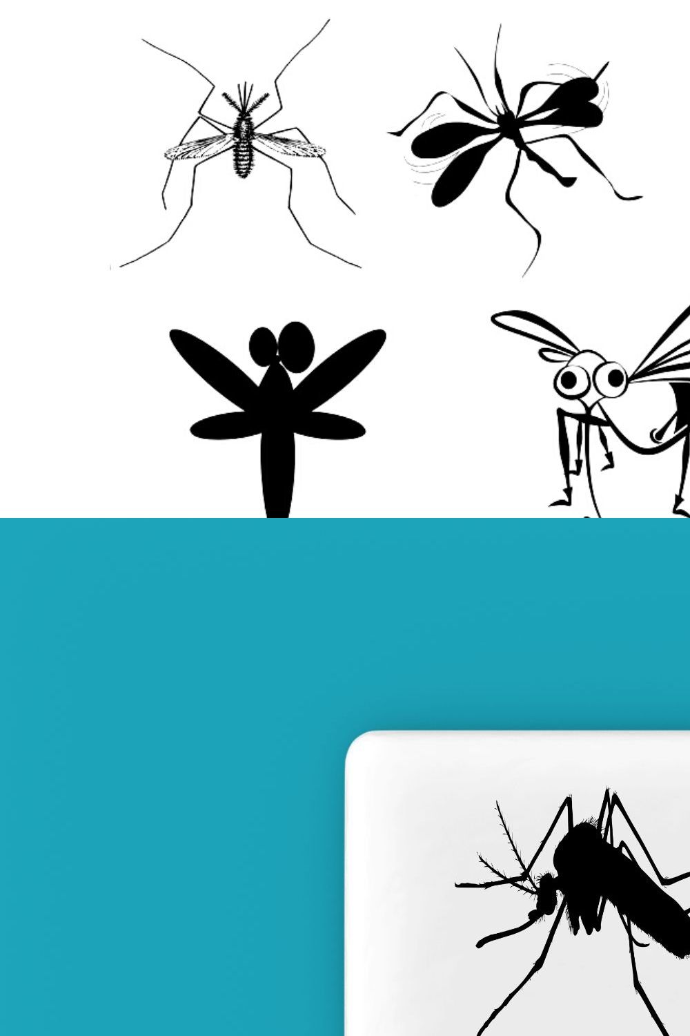 Mosquito Silhouette pinterest preview image.