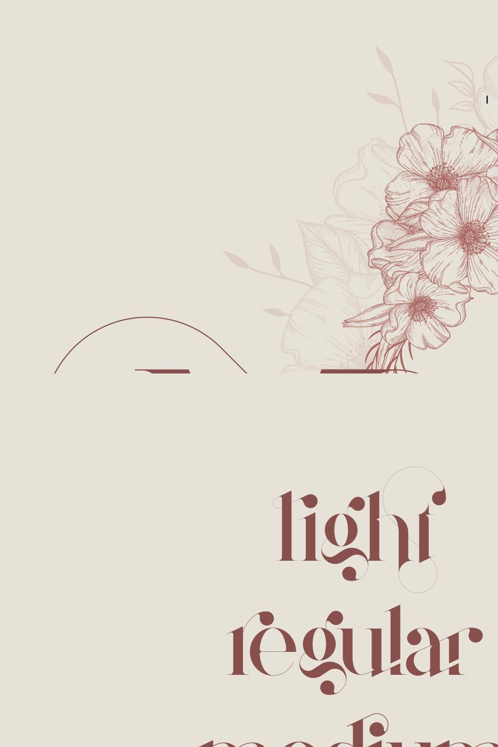 Mother Serif Typeface - 5 weights pinterest preview image.