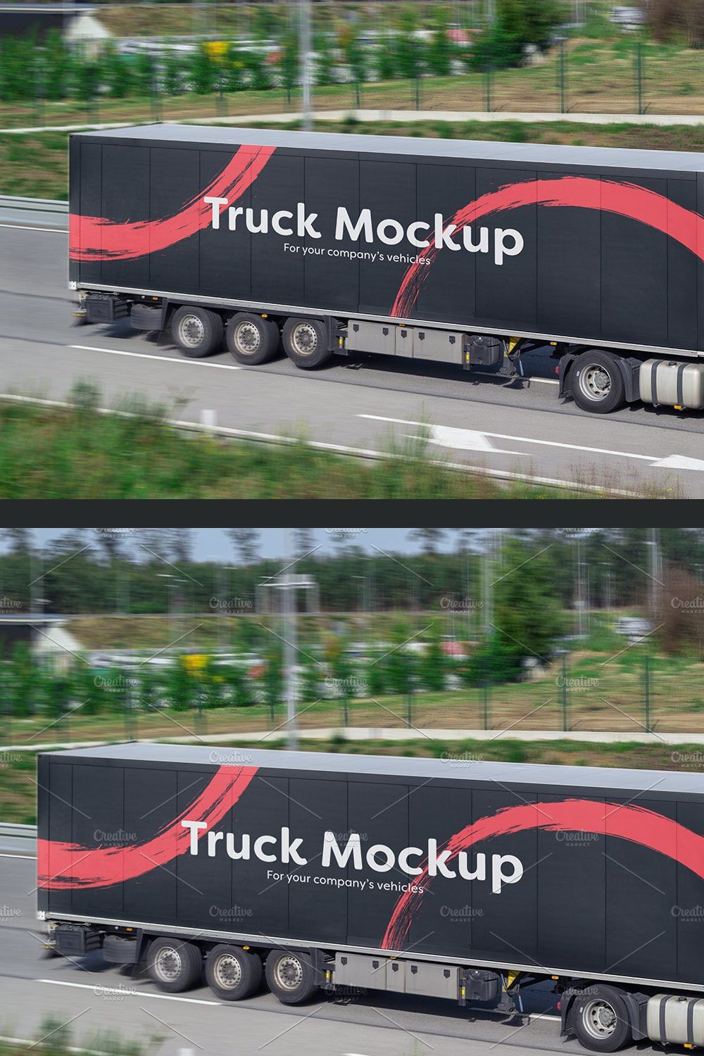 Moving Truck Mockup pinterest preview image.