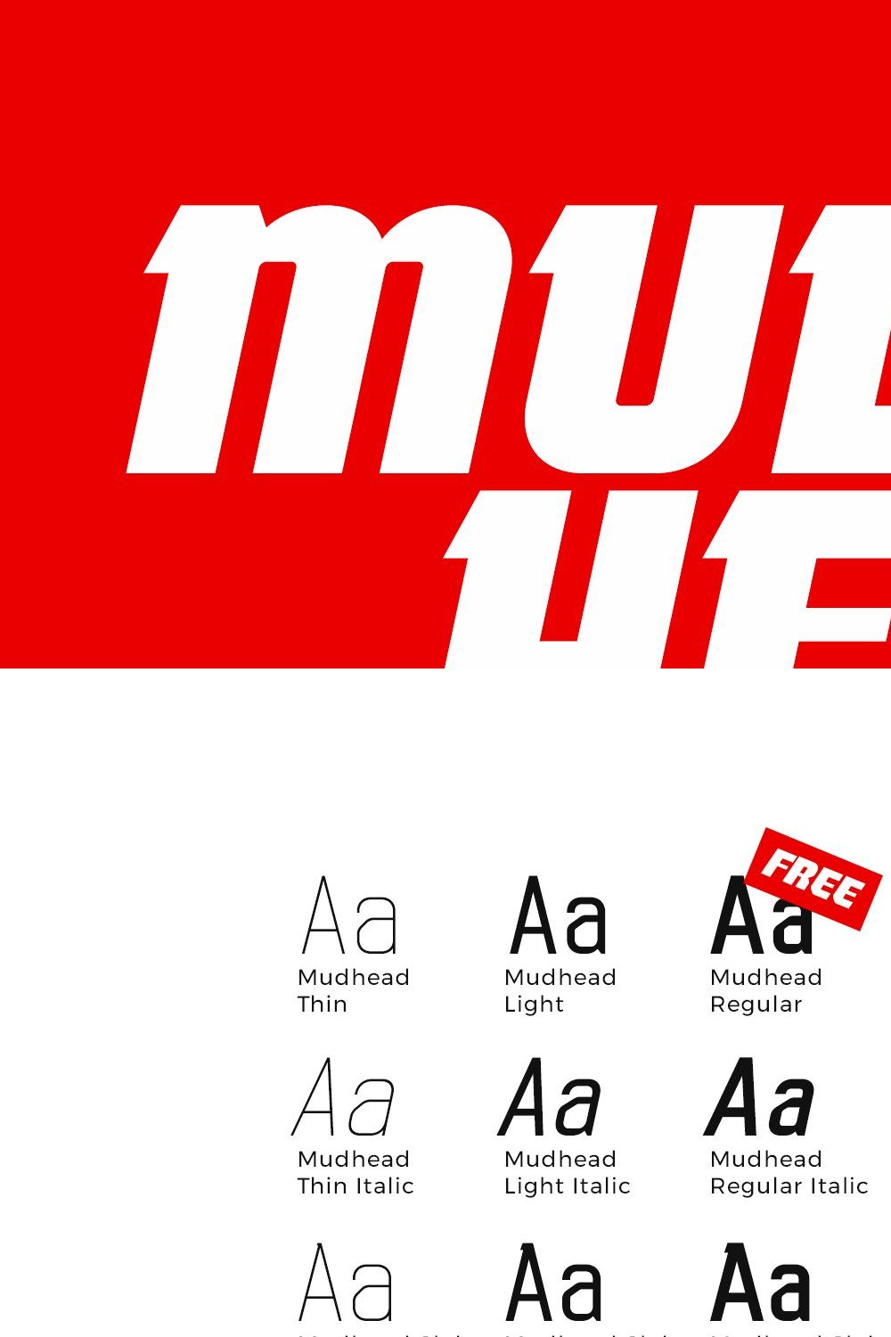 Mudhead Family | Sports Display Font pinterest preview image.