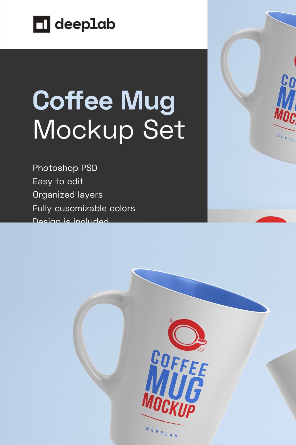 Mug Mockup set - 12 Styles pinterest preview image.