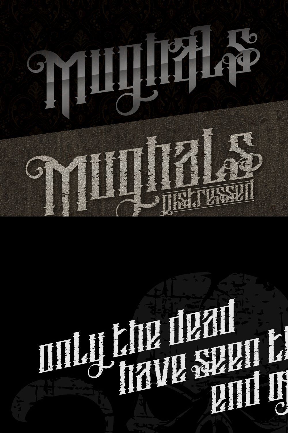 Mughals Font Family pinterest preview image.