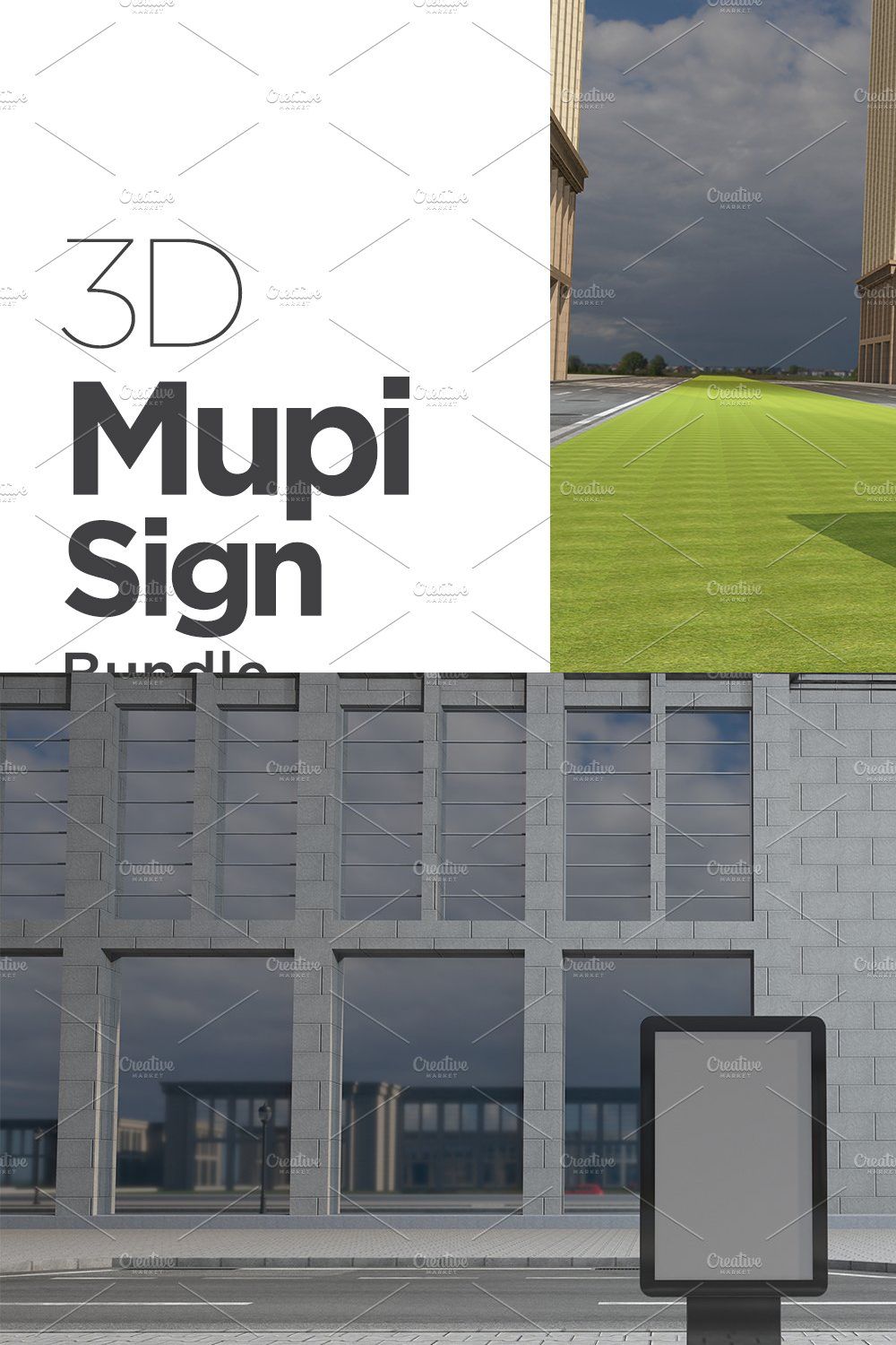 Mupi Sign Billboard Mockup Set Vol 2 pinterest preview image.