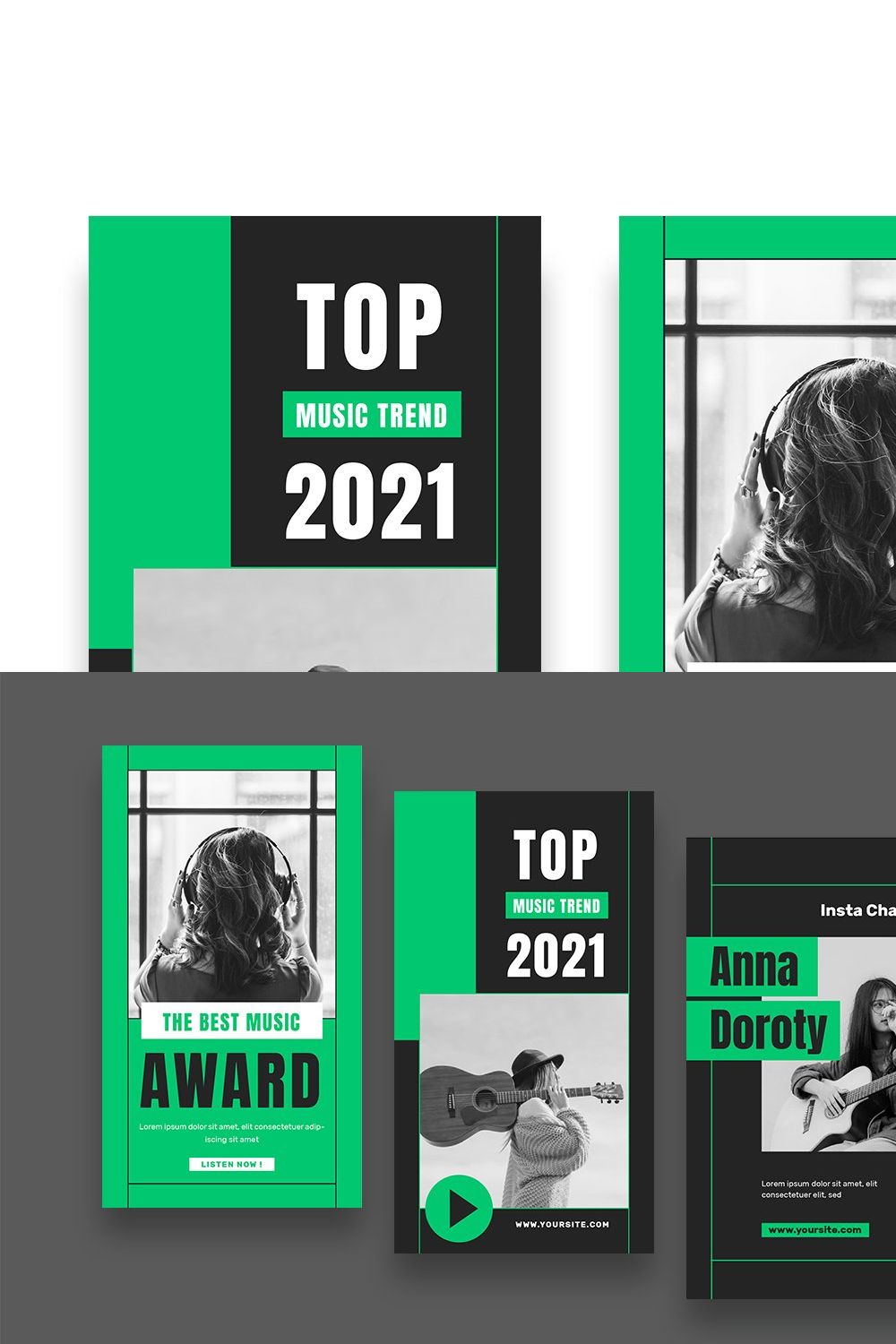 Music Trend 2021 Instagram Stories pinterest preview image.