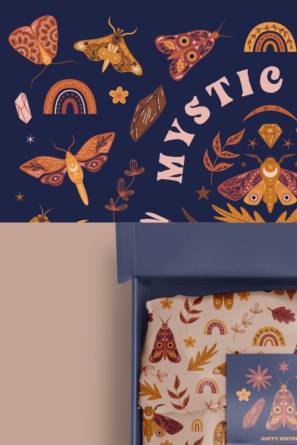 Mystic Moth | Vector collection pinterest preview image.