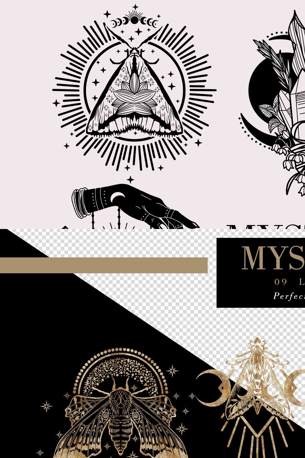 Mystical Moth pinterest preview image.