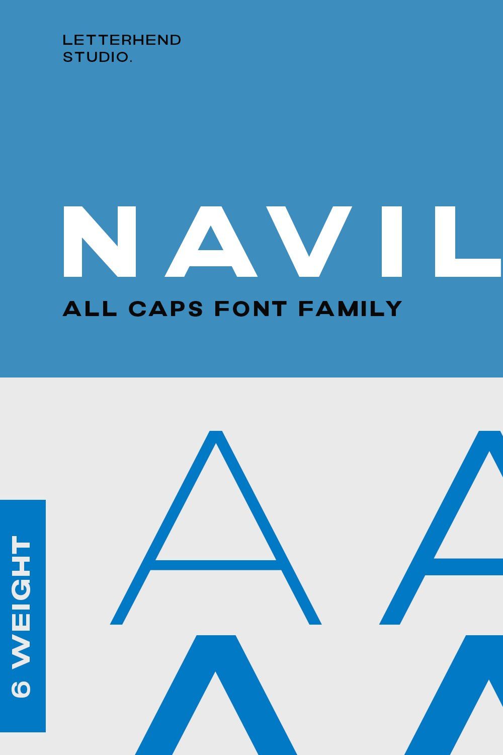 Navillè Family - 6 Fonts pinterest preview image.