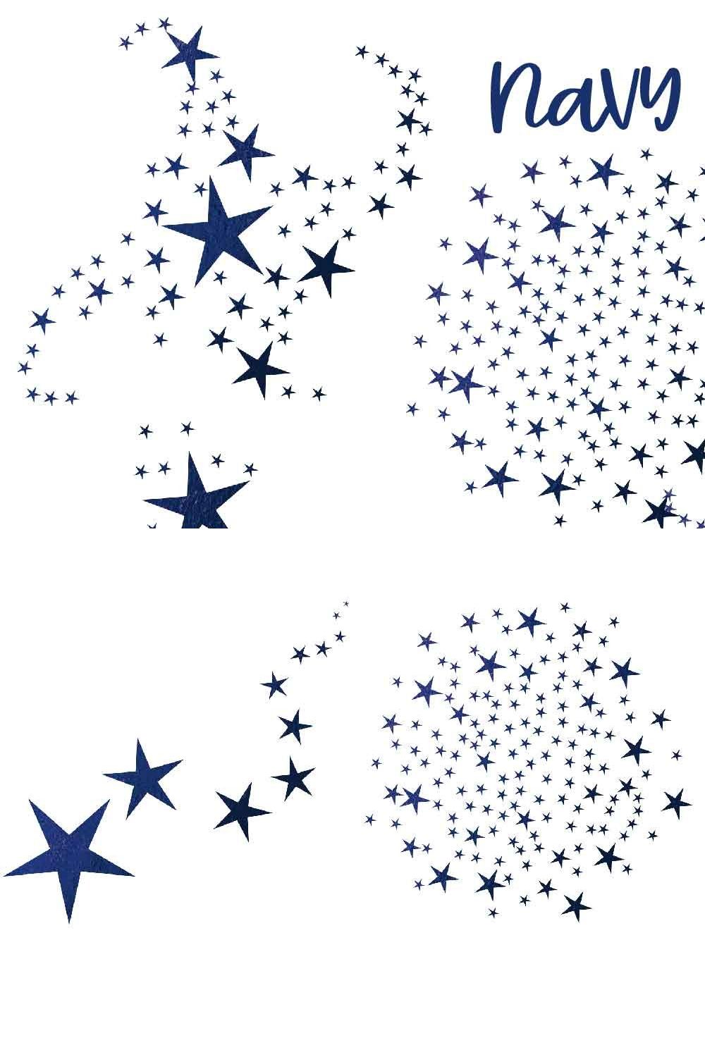 Navy Swirling Stars Clipart pinterest preview image.