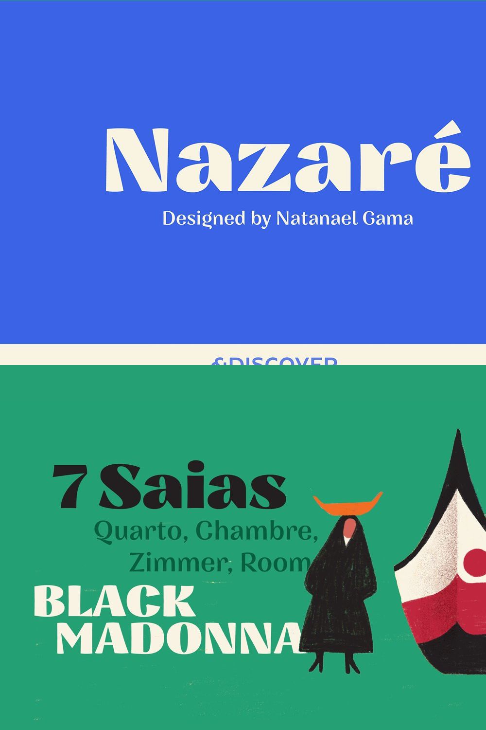 Nazare Font Family pinterest preview image.