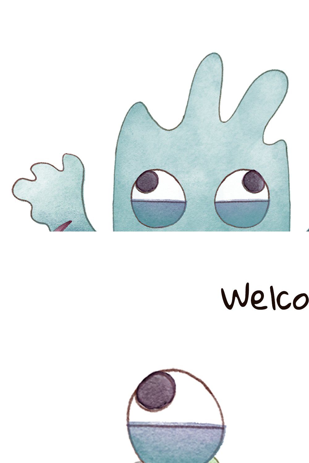 New Monster Watercolor Clipart Set pinterest preview image.