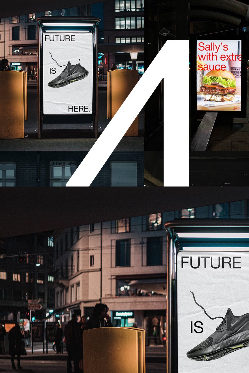 Night Ads Mockup Pack pinterest preview image.