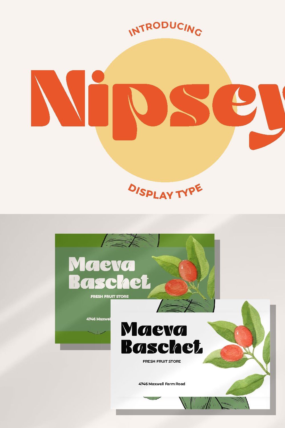 Nipsey - Display Font pinterest preview image.