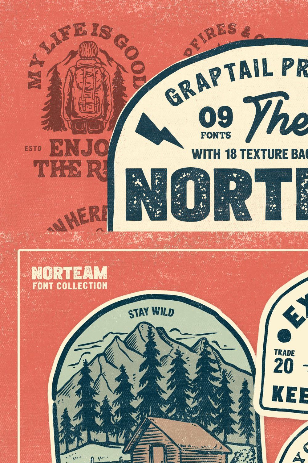 Norteam | Font Collection pinterest preview image.