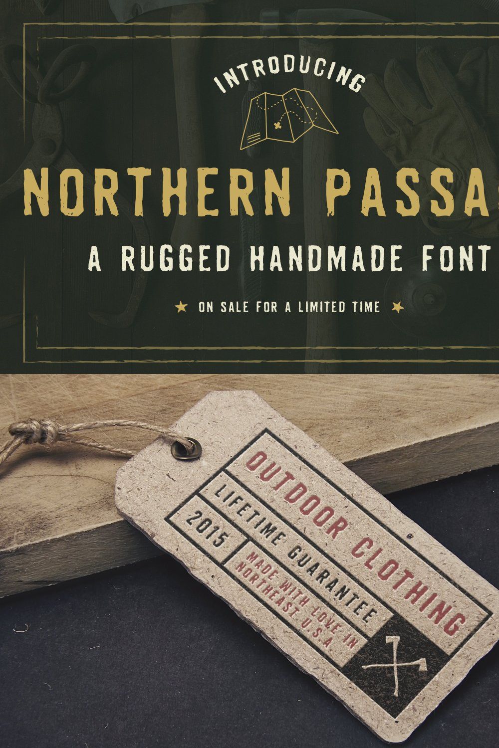 Northern Passage - A Handmade Font pinterest preview image.