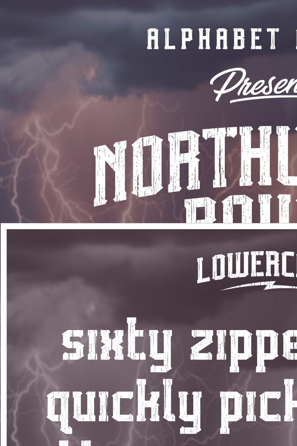 NORTHUNDER ROUGH FONT pinterest preview image.