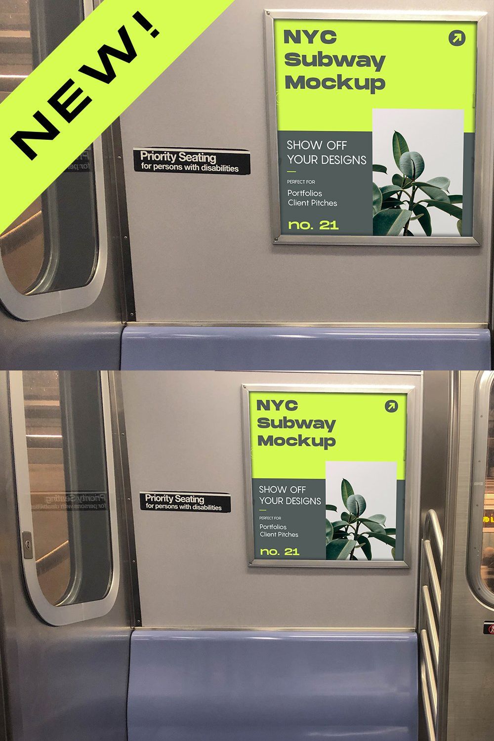 NYC Subway Ad Mockup pinterest preview image.