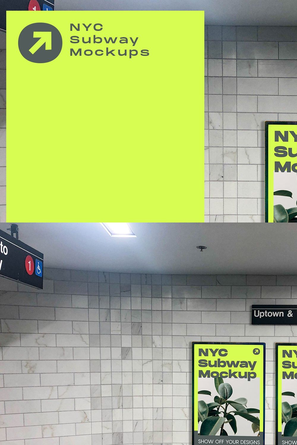 NYC Subway Ad Mockup pinterest preview image.