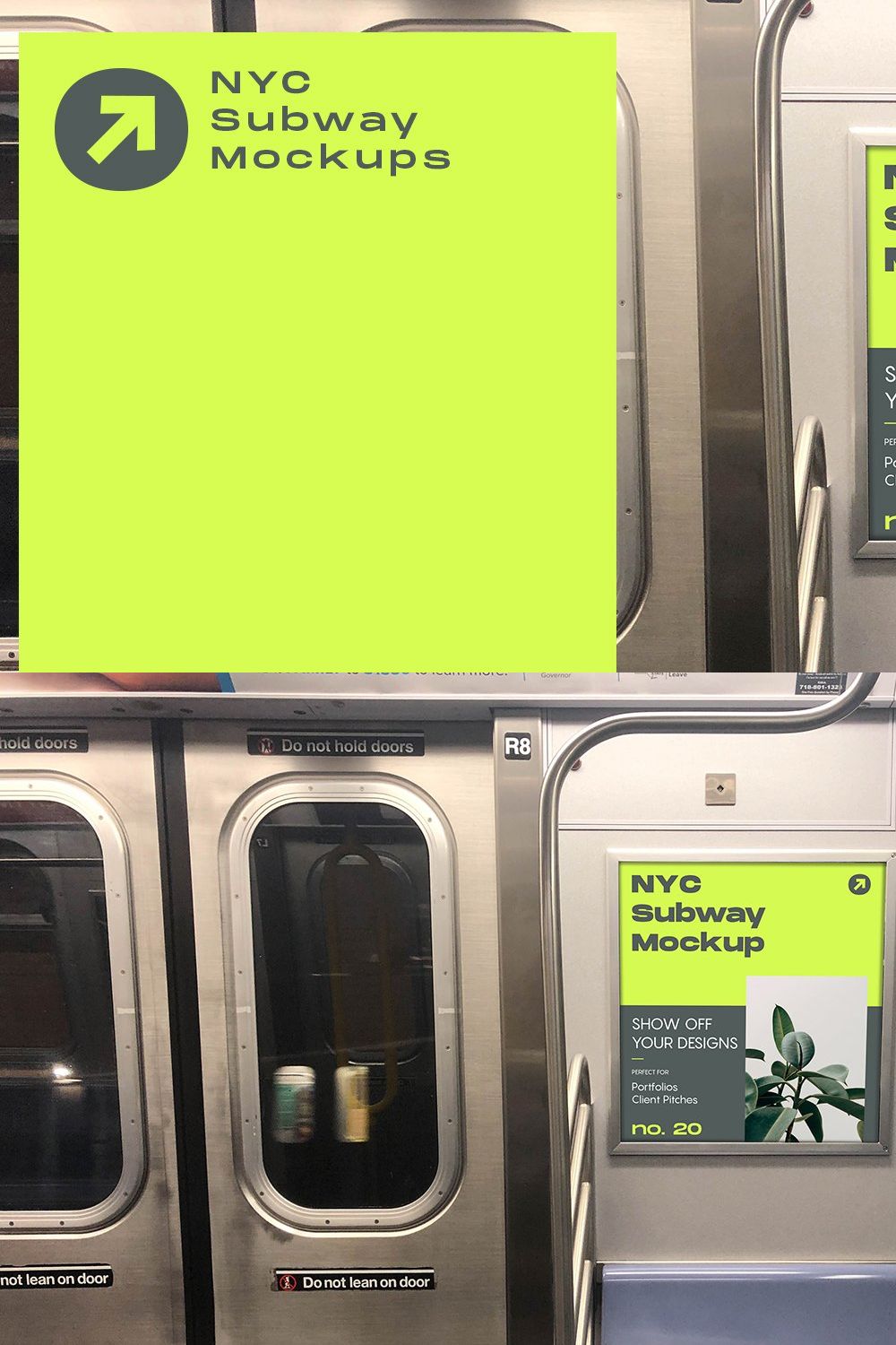 NYC Subway Ad Mockup pinterest preview image.