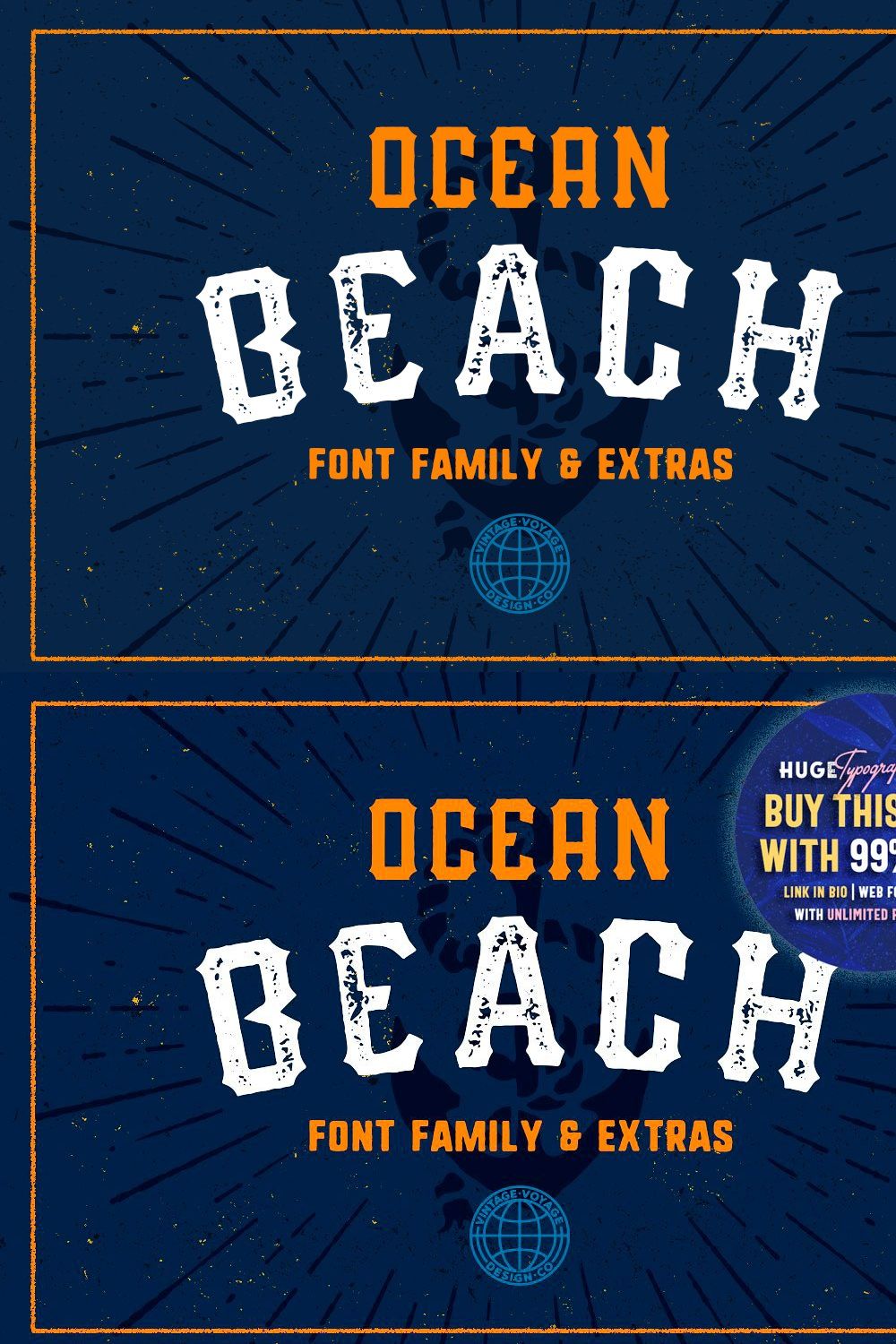 Ocean Beach • Five Fonts pinterest preview image.