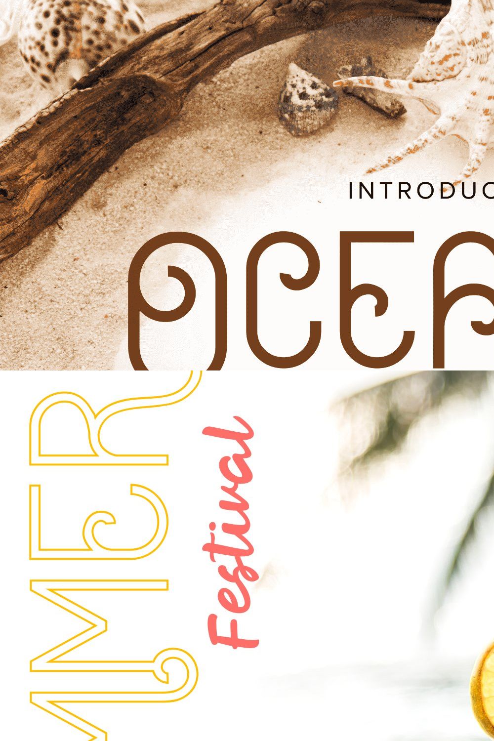 Oceania | Display Font pinterest preview image.