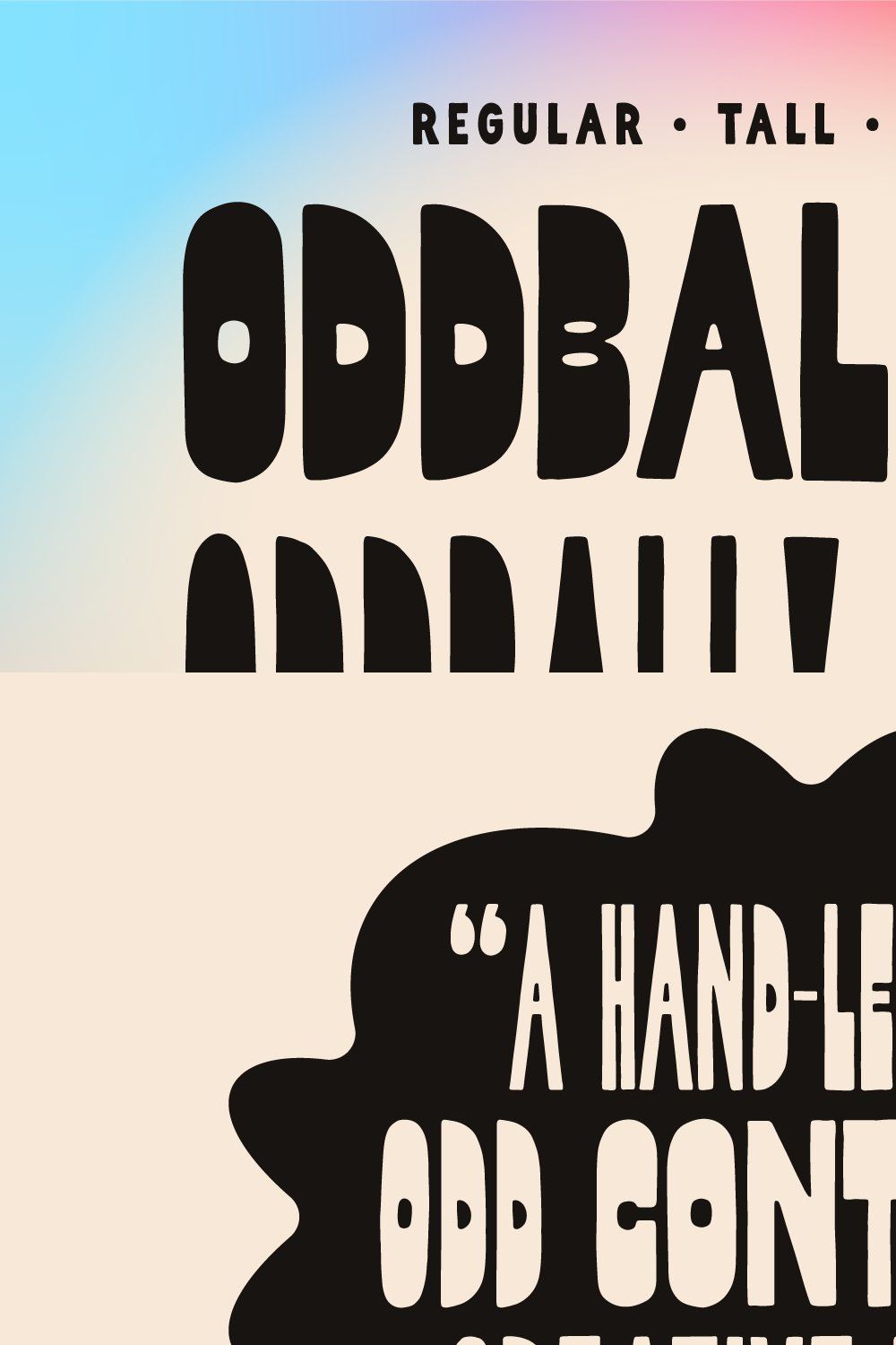 Oddball Font Collection! Hand-drawn! pinterest preview image.