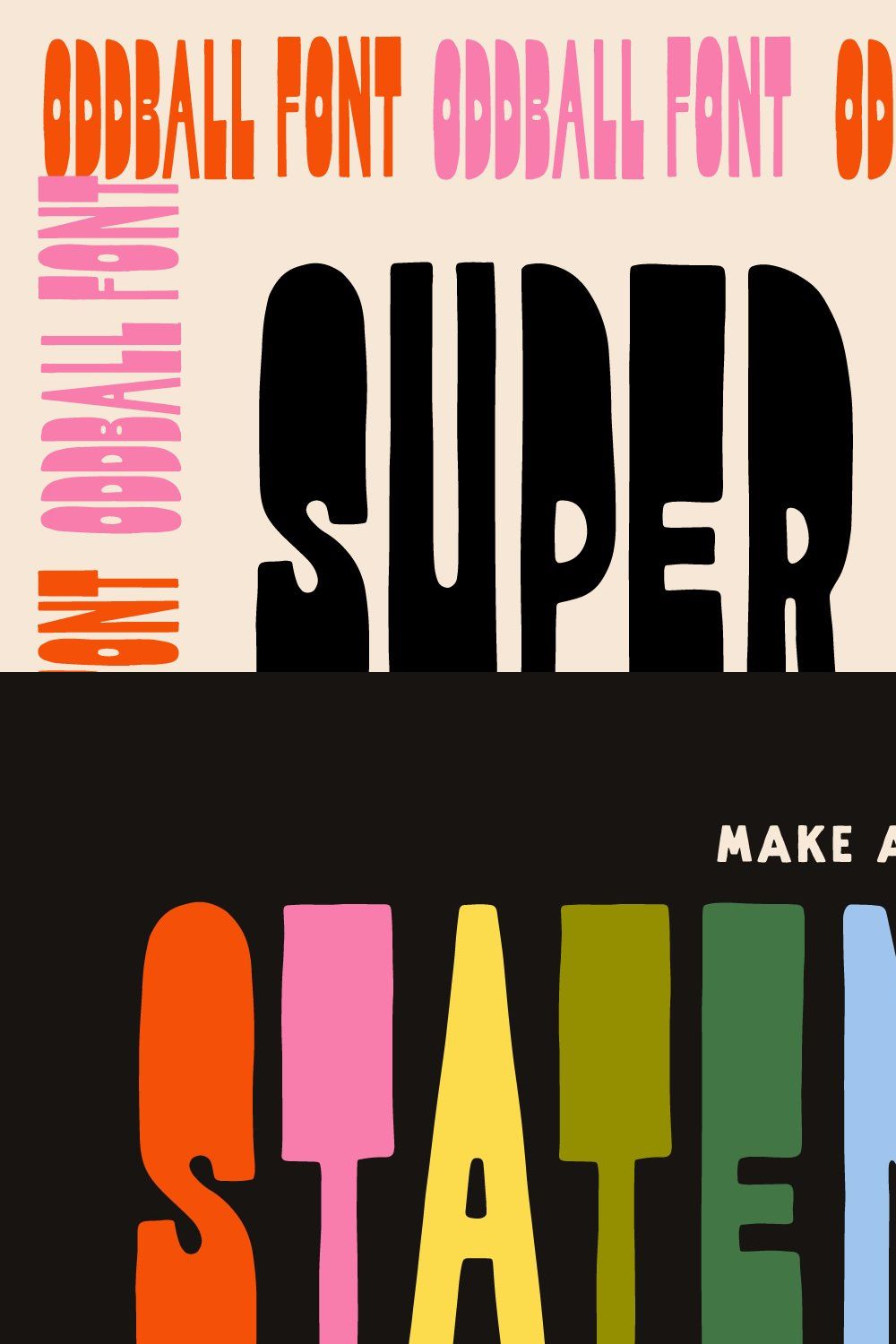 Oddball Super Tall! Hand-lettered! pinterest preview image.