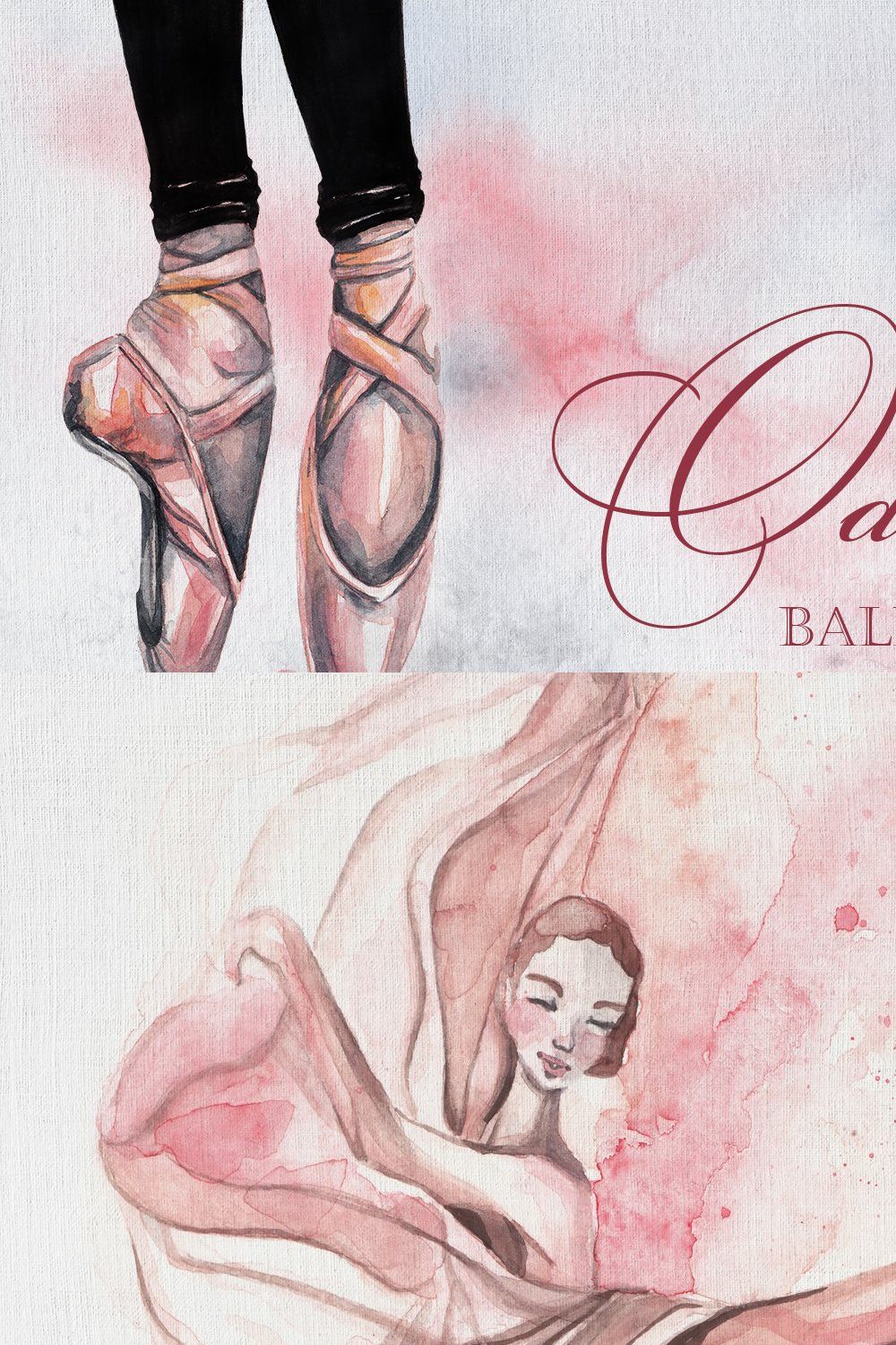 Odette. Ballet watercolor collection pinterest preview image.
