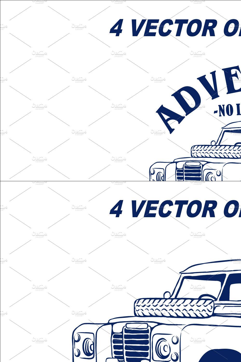 Off Road Car | Vector illustration pinterest preview image.