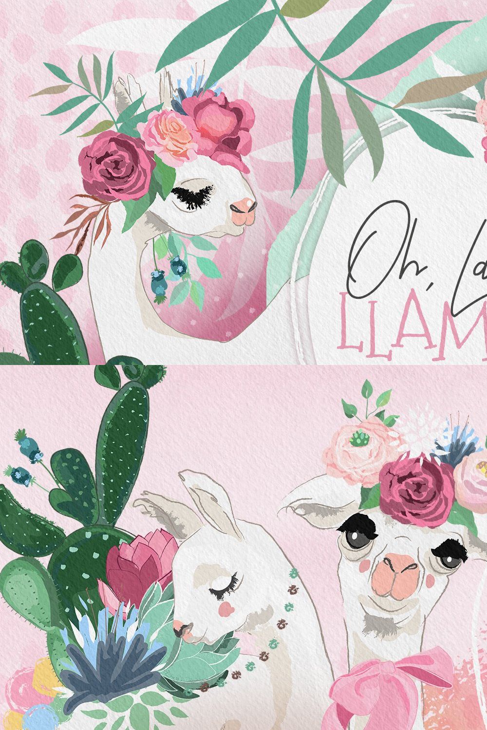 Oh La La Llama pinterest preview image.