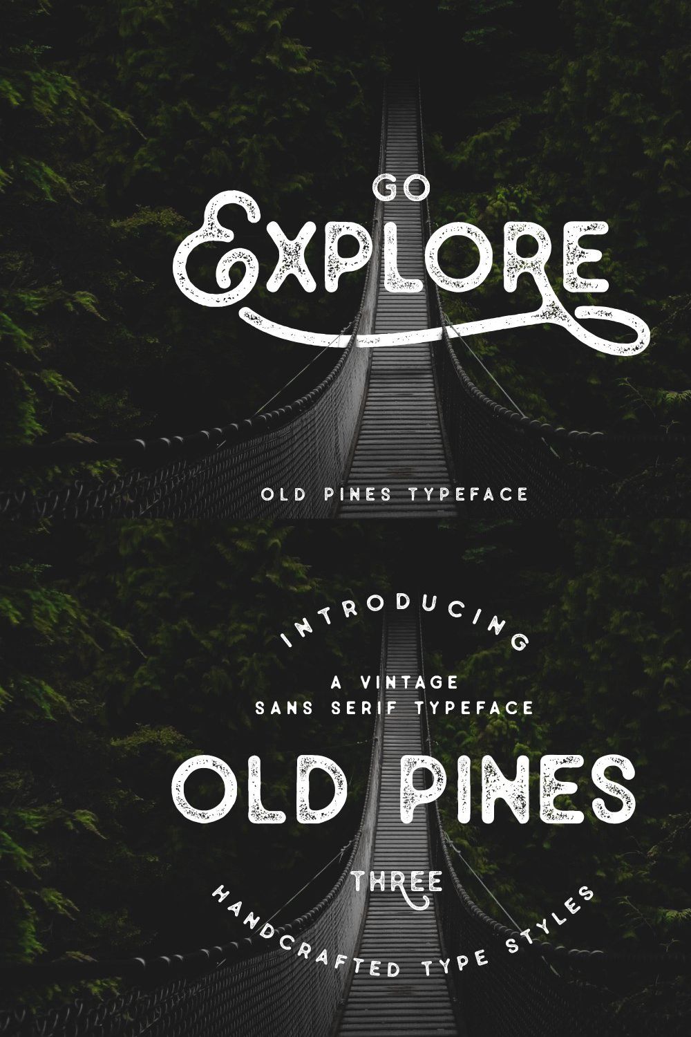 Old Pines Vintage Type pinterest preview image.