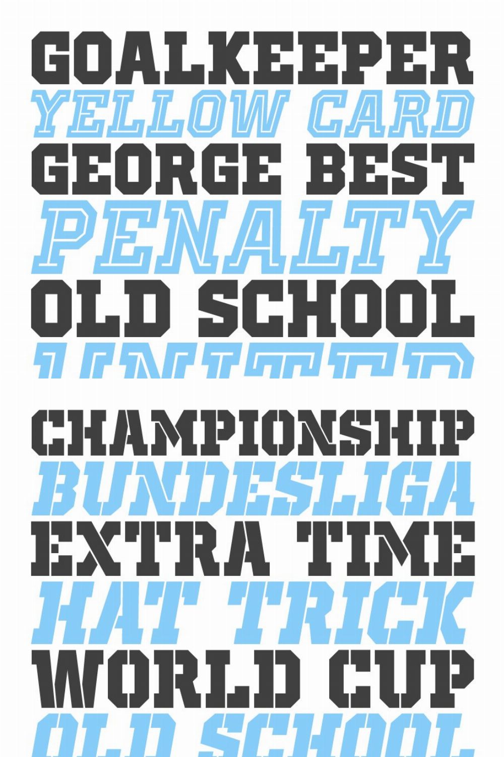 Old School United Font pinterest preview image.