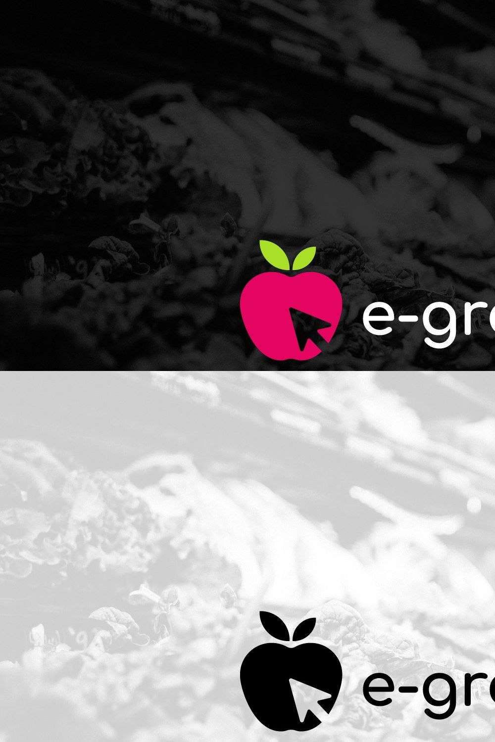 Online Grocery Logo pinterest preview image.