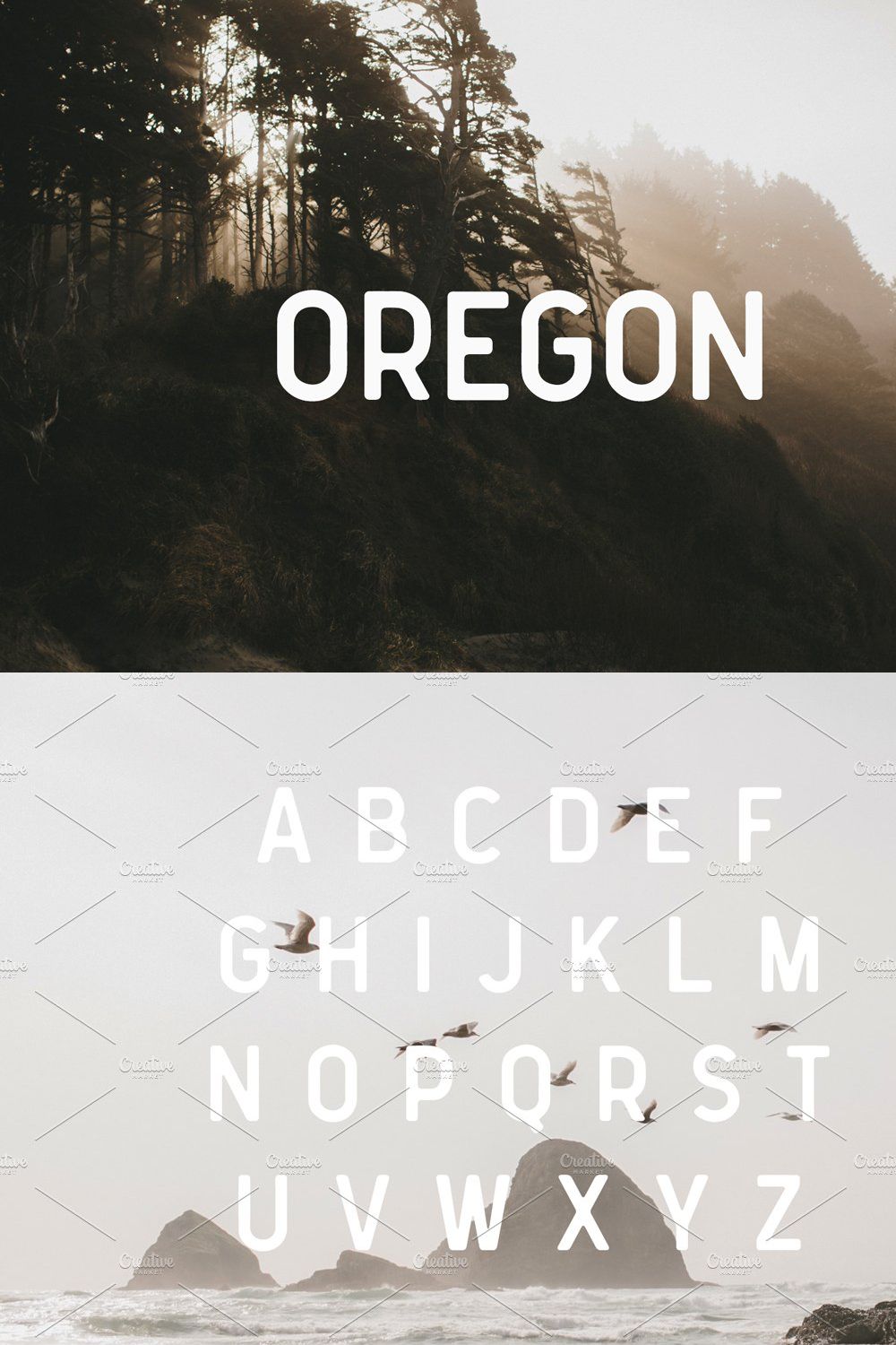 Oregon Font pinterest preview image.