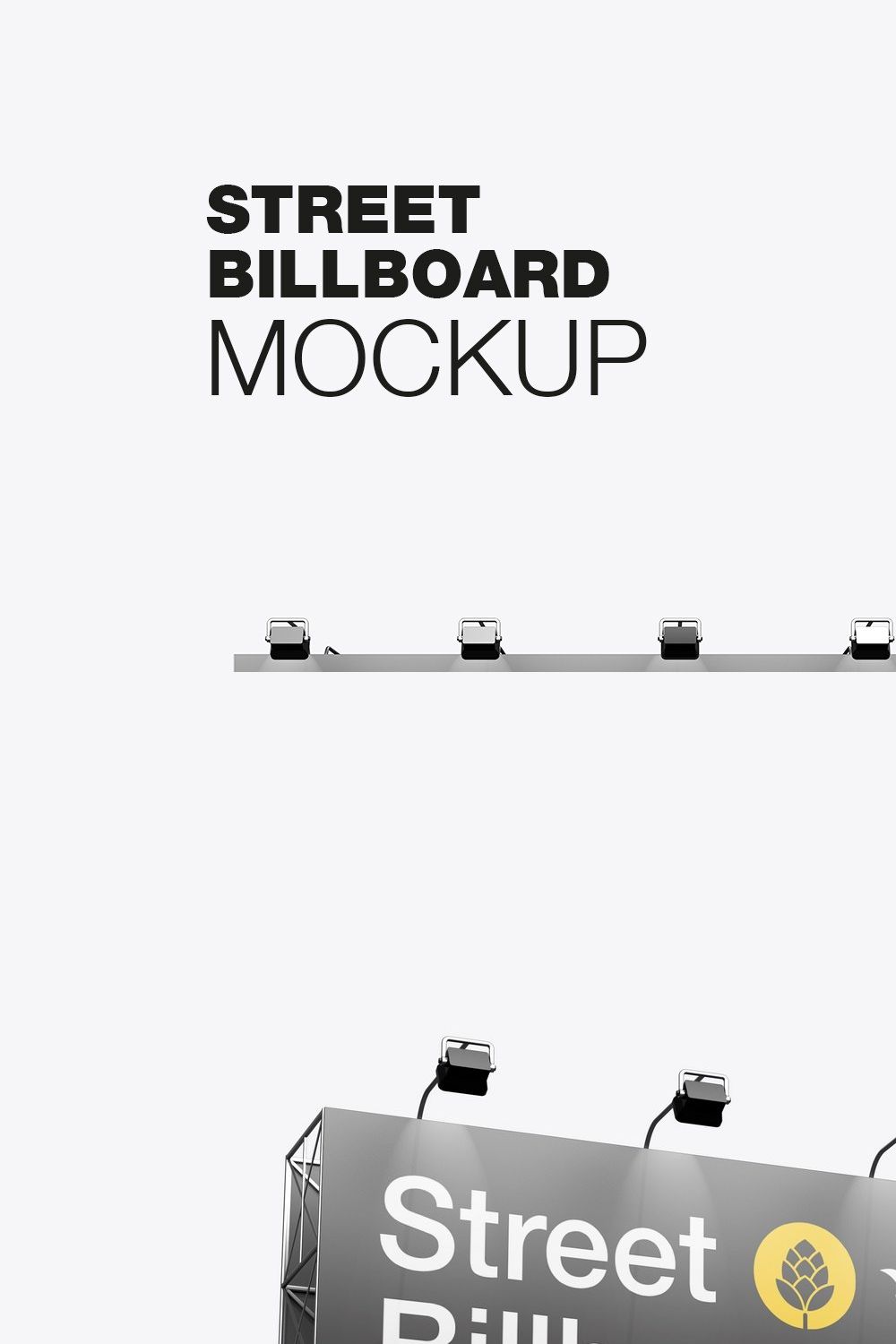 Outdoor Billboard Mockup pinterest preview image.