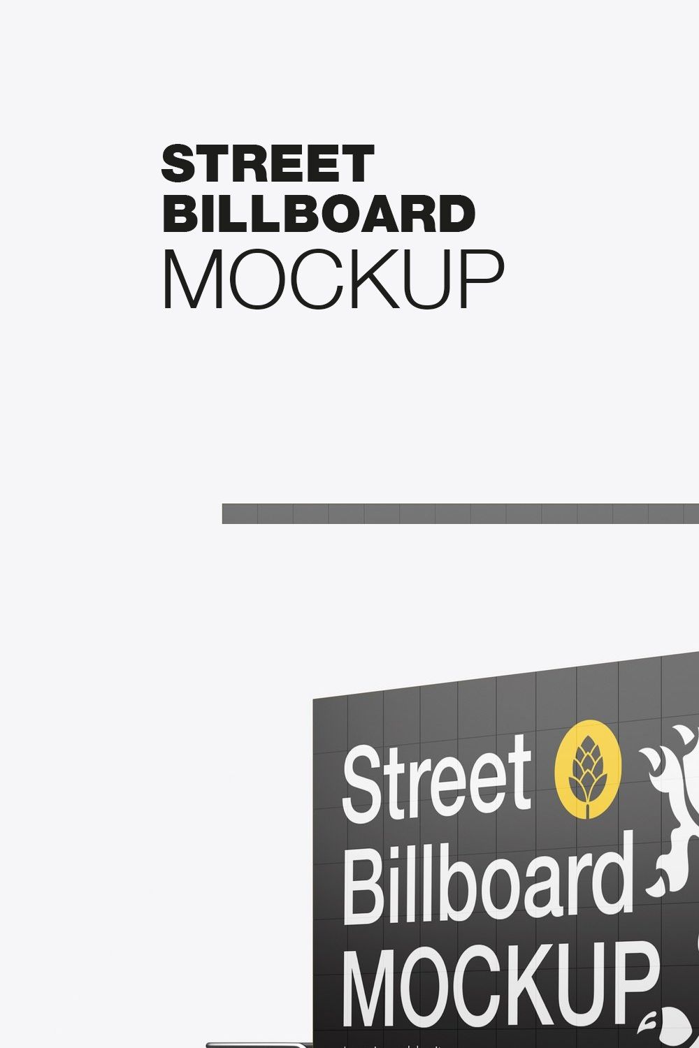 Outdoor Billboard Mockup pinterest preview image.