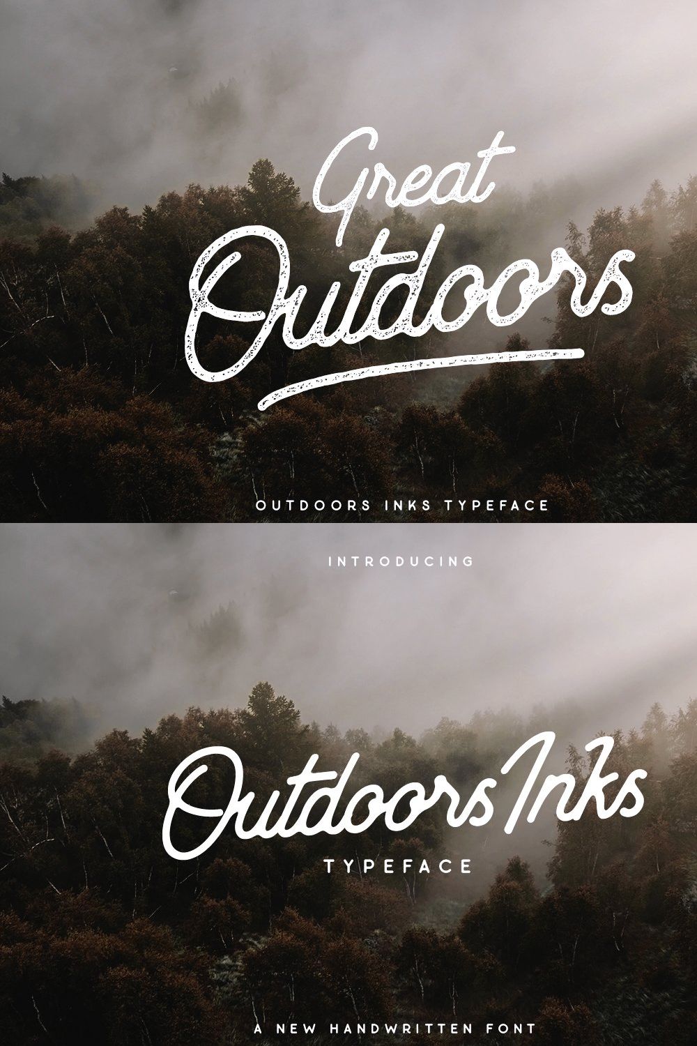 Outdoors Inks Typeface pinterest preview image.