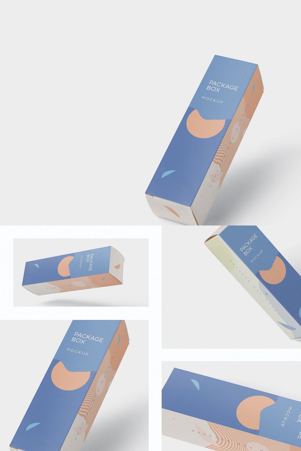 Package Box Mock-Up - Long Rectangle pinterest preview image.