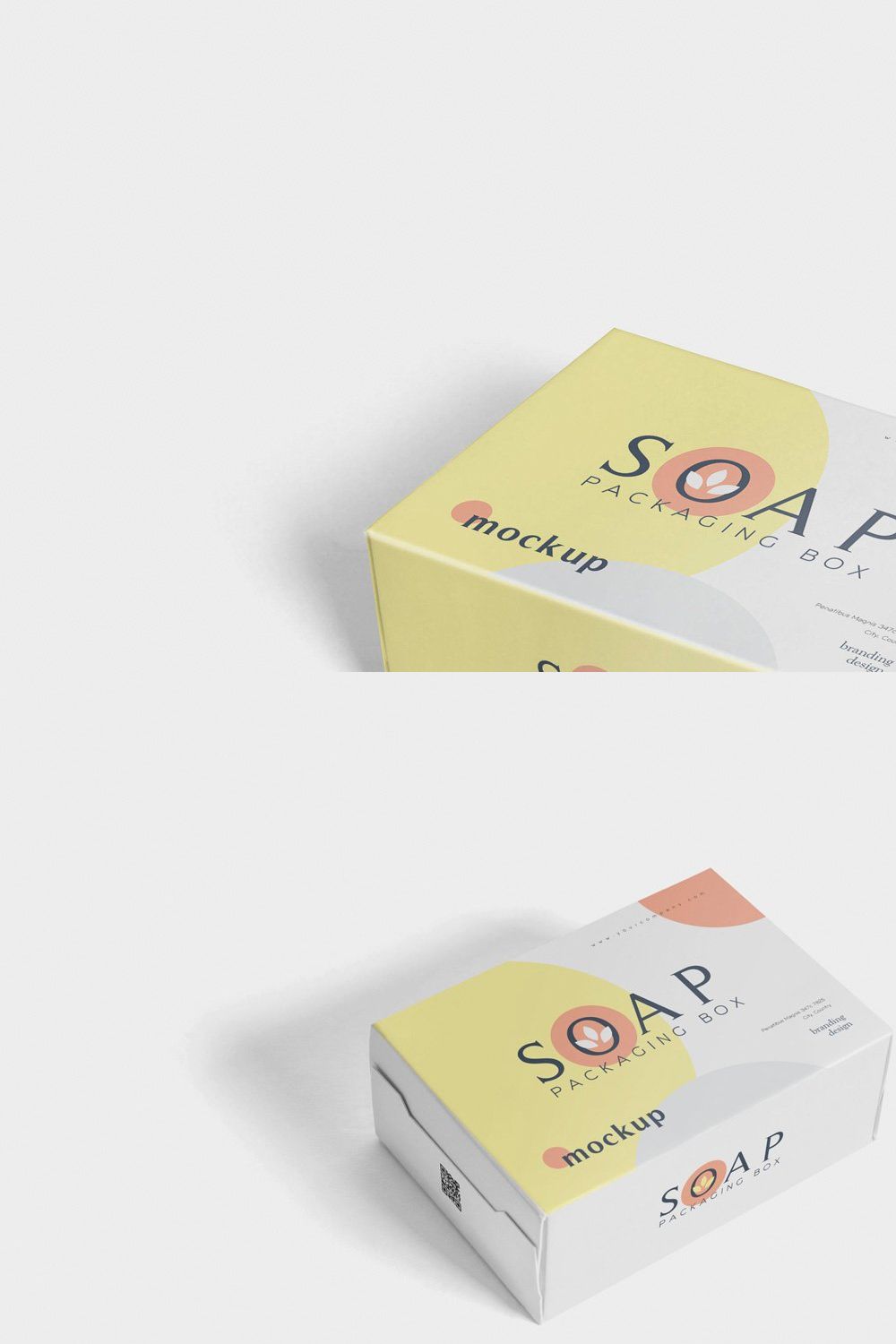 Packaging Box & Soap Mockup pinterest preview image.