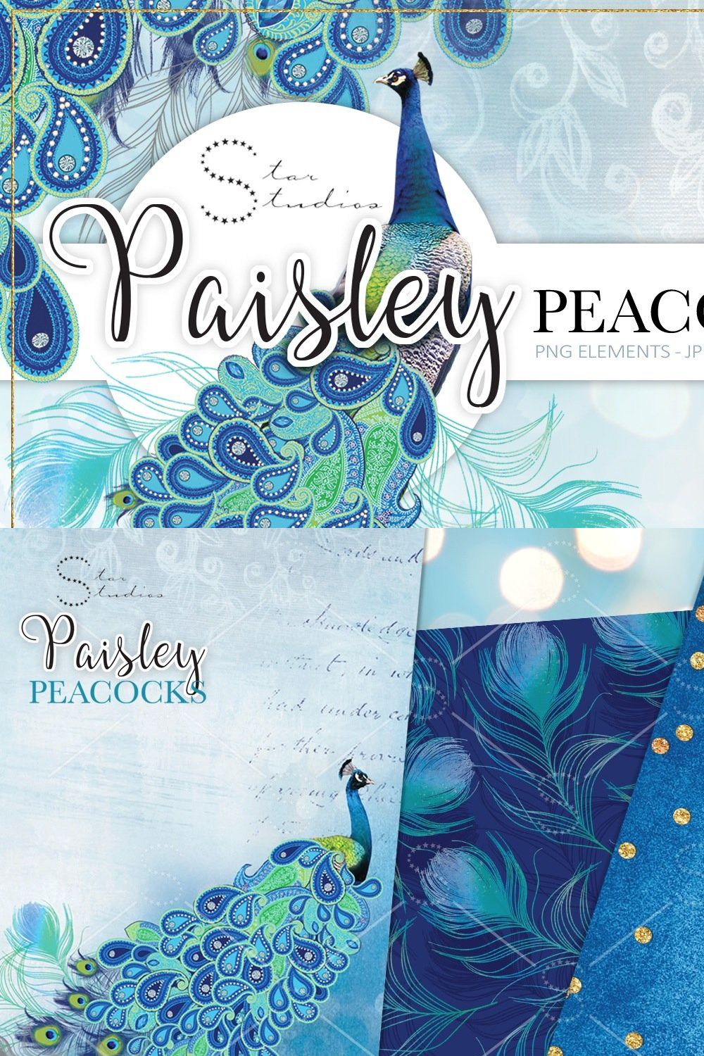 Paisley Peacocks Pack pinterest preview image.