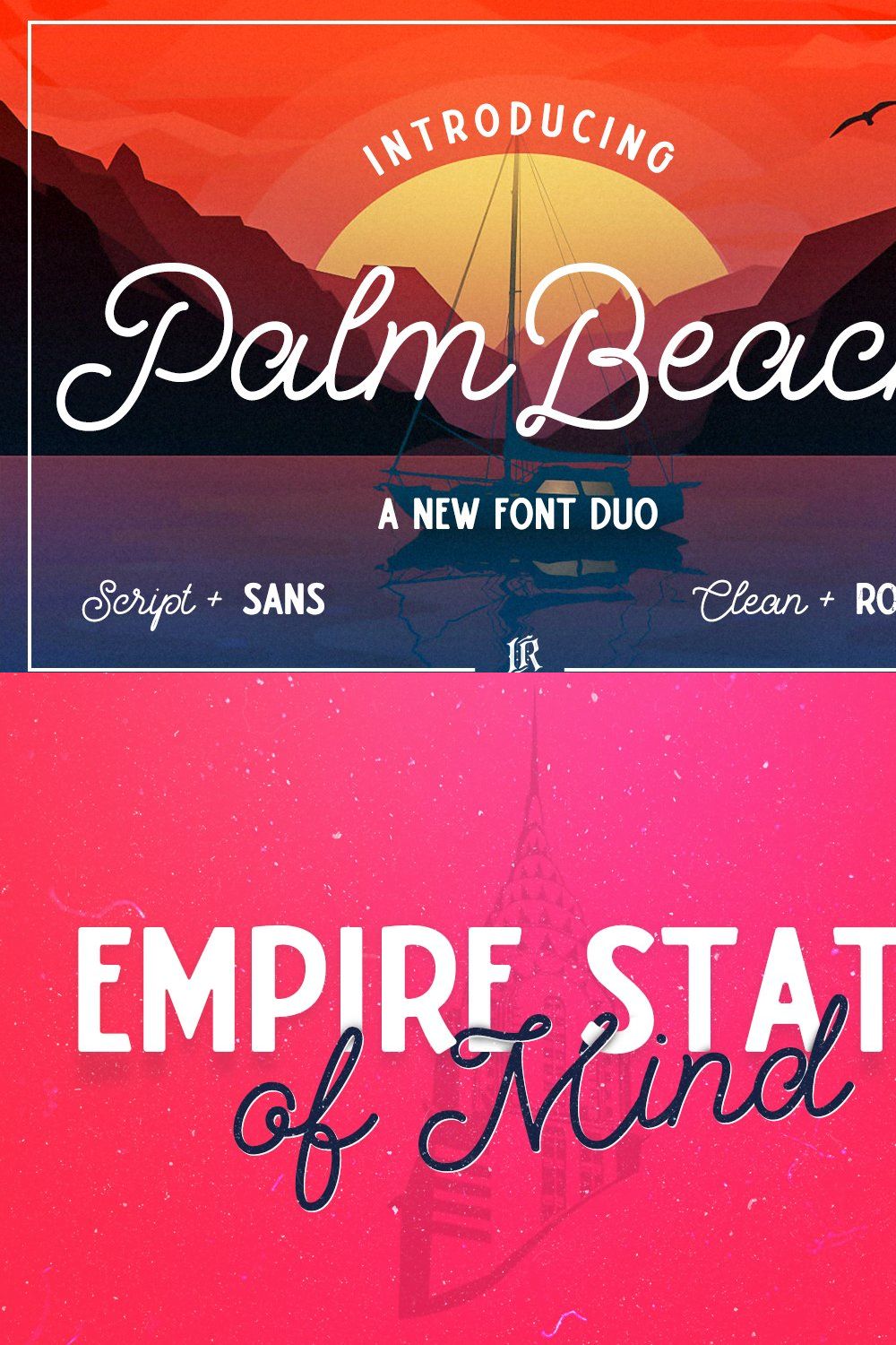 Palm Beach Font Duo pinterest preview image.