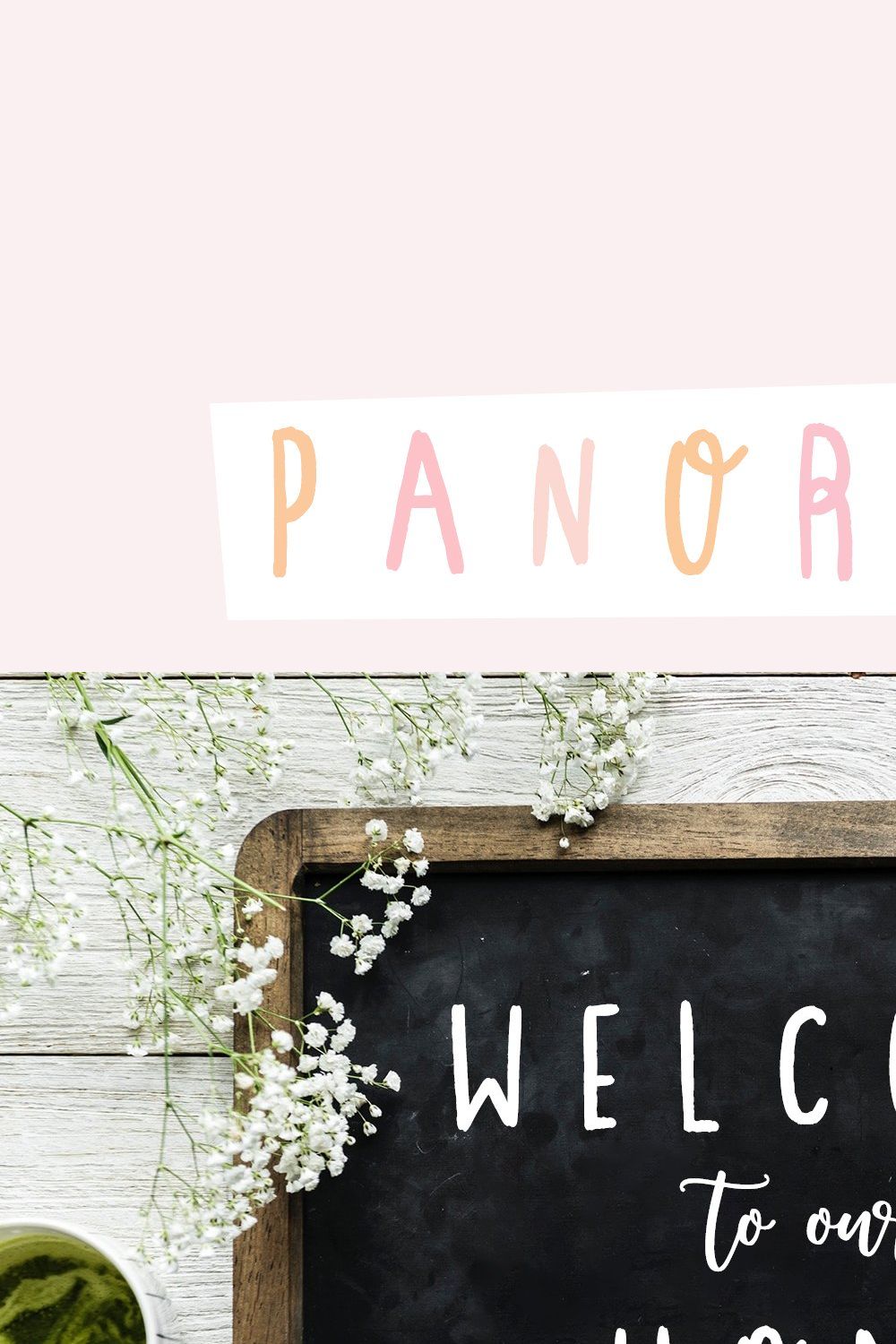 Panoramic Font pinterest preview image.
