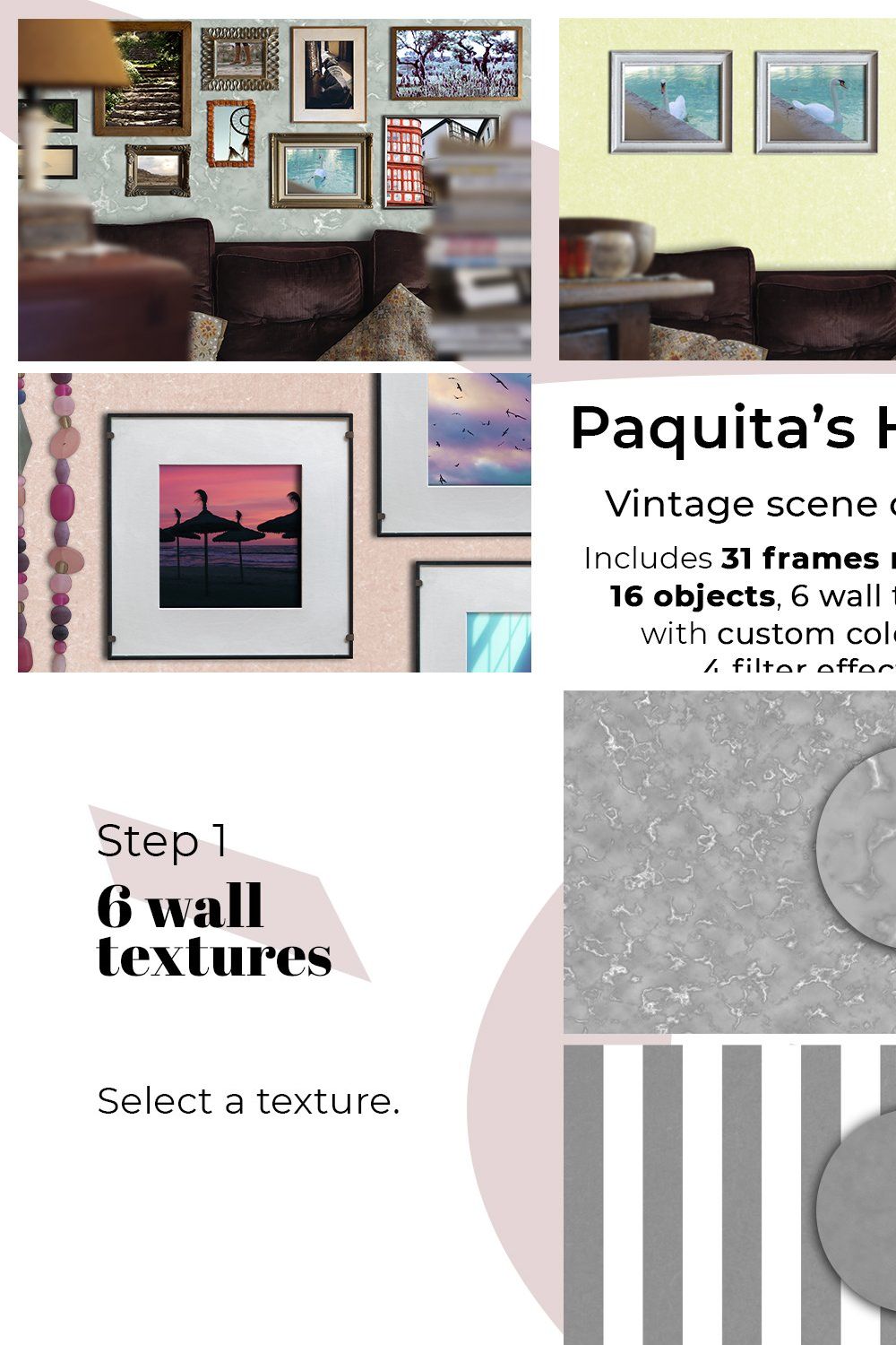 Paquita's Scene Creator - 31 frames pinterest preview image.