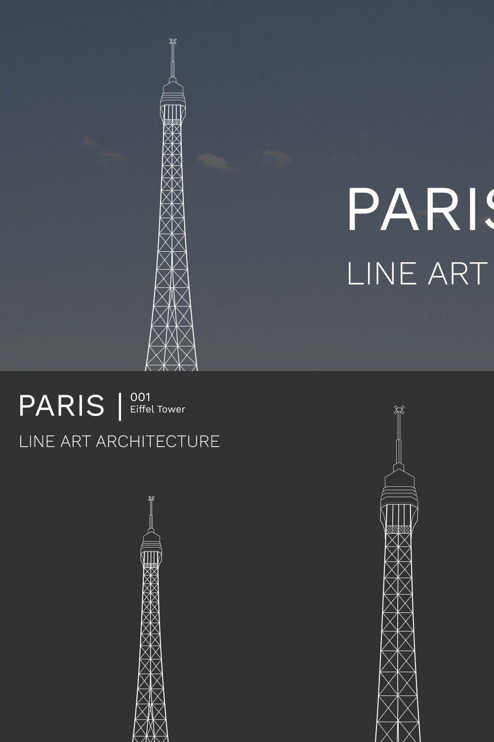 Paris 001 | Eiffel Tower pinterest preview image.