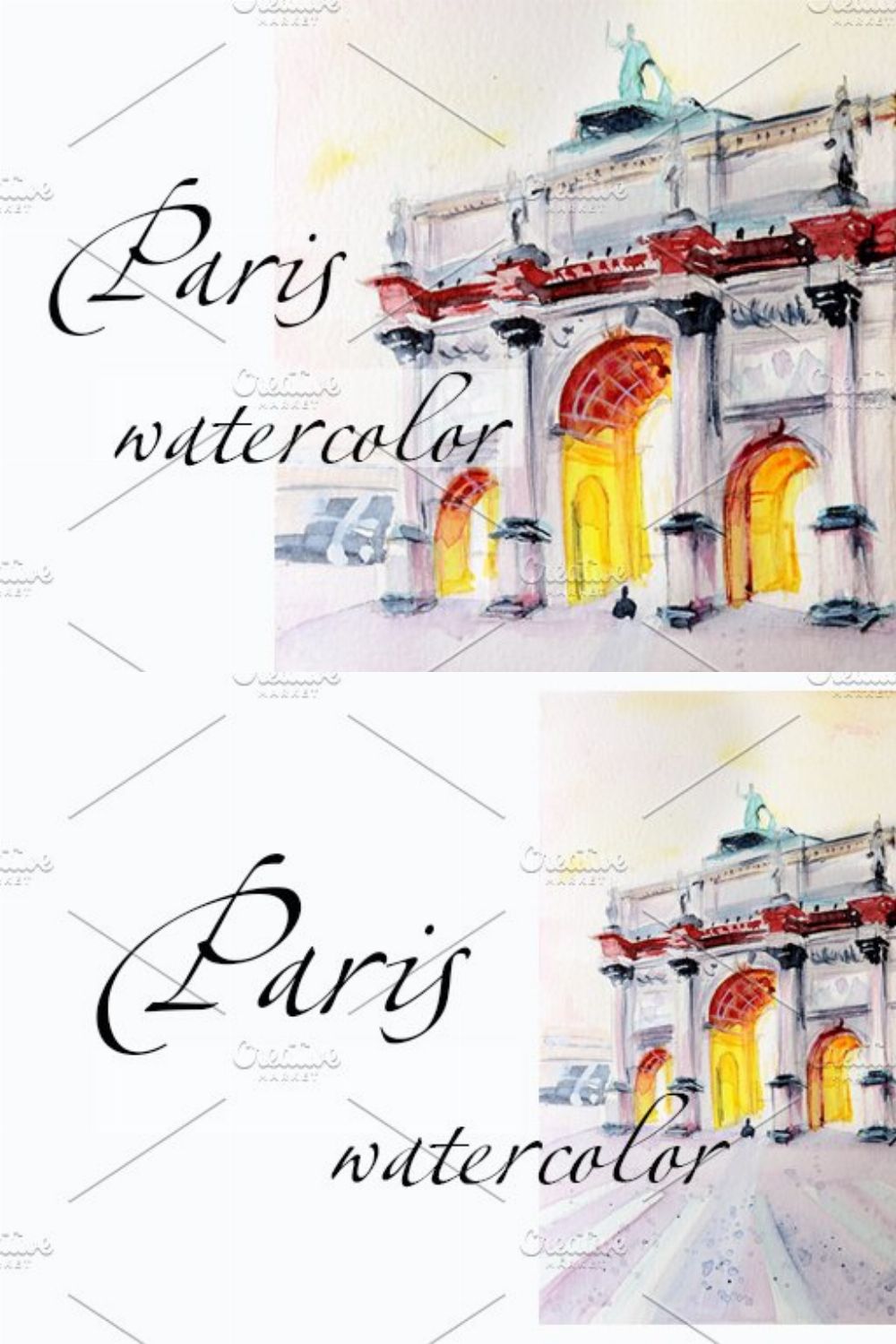 Paris illustration architecture Arc pinterest preview image.