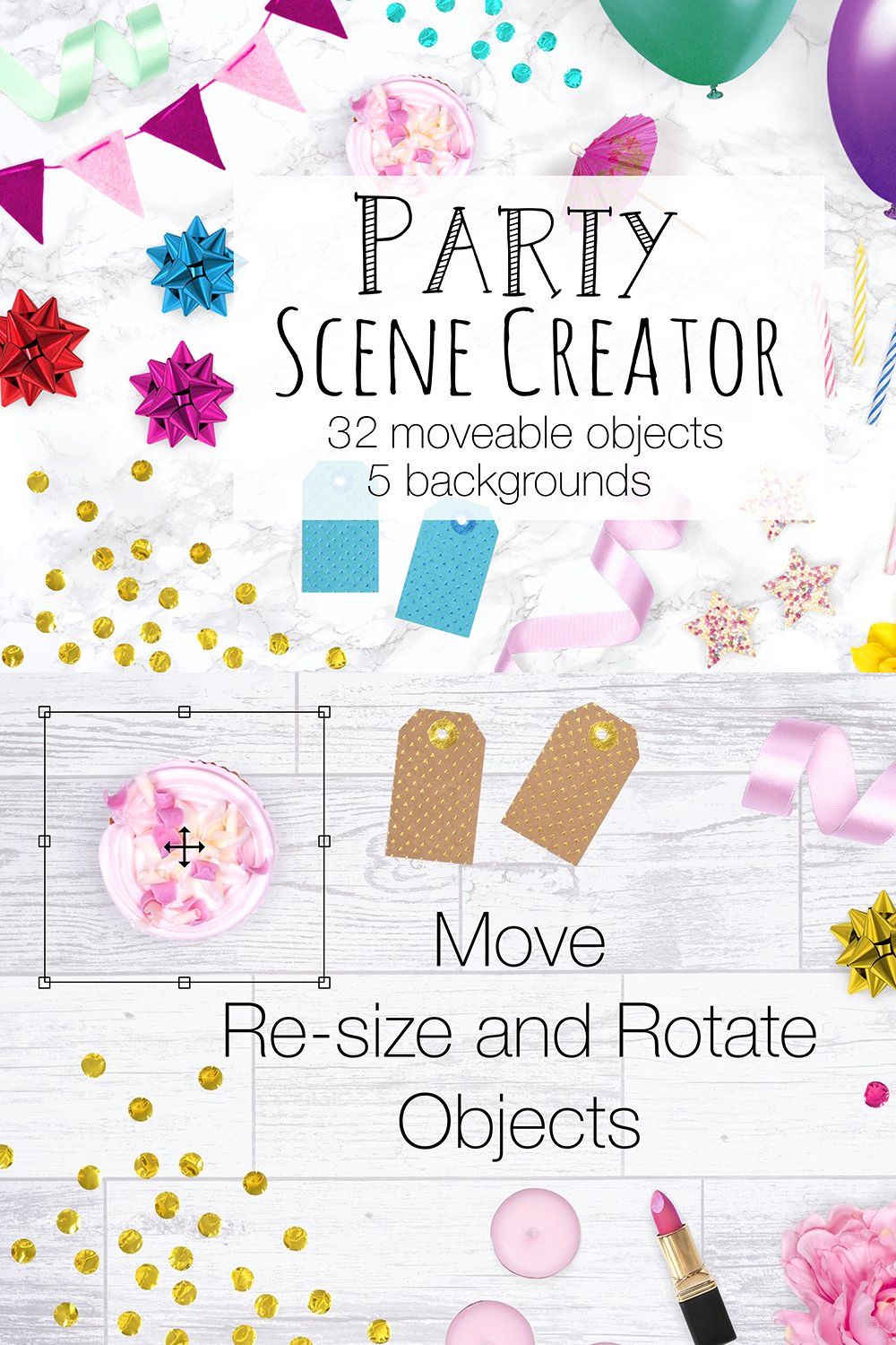 Party Scene Creator - Top View pinterest preview image.