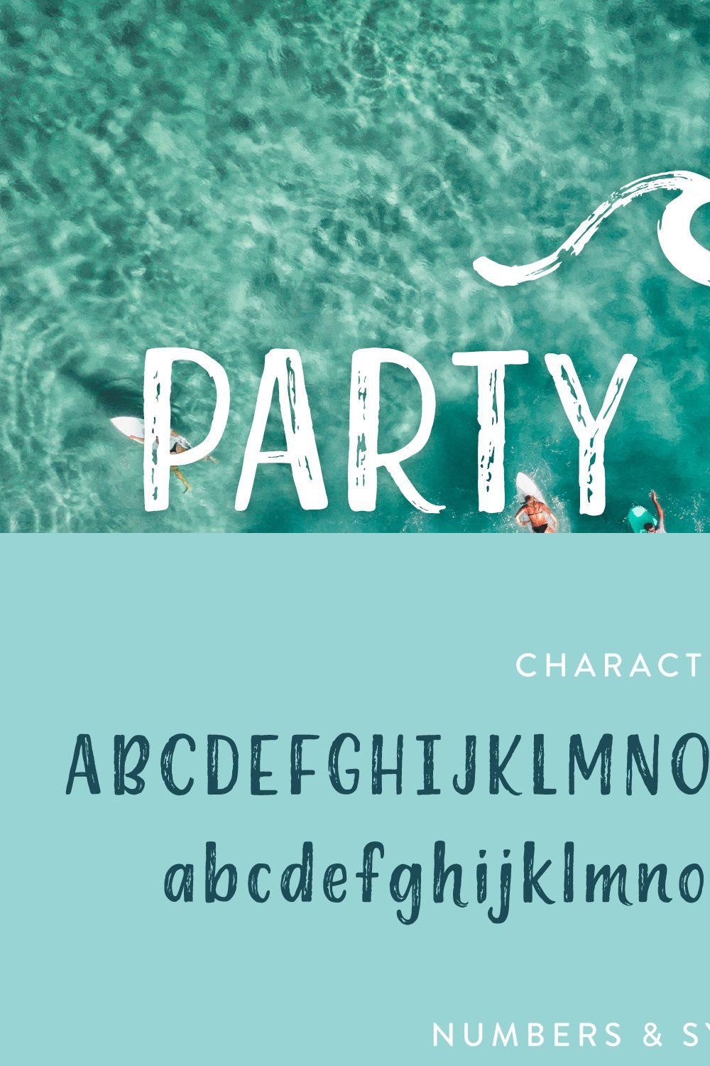 Party Wave | A Hand-Painted Font pinterest preview image.