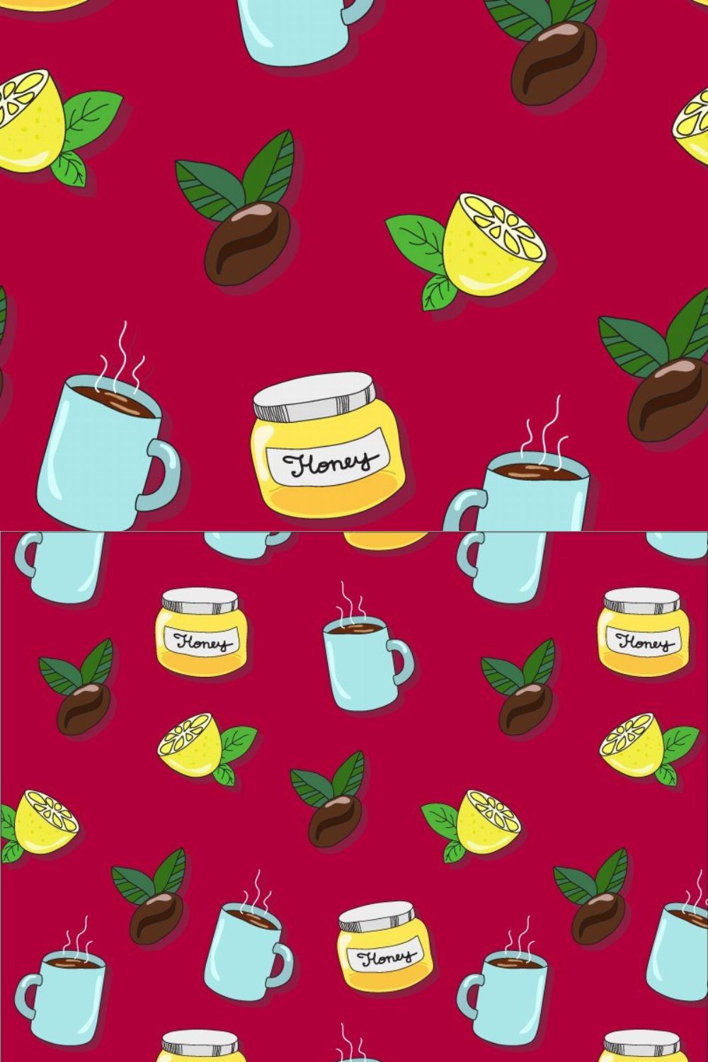 Pattern "Tea and coffee" pinterest preview image.